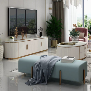 <span class=keywords><strong>MOMODA</strong></span>-FO1109-B de lujo para decoración de sala de estar, muebles personalizados, soporte de TV, armario con pata de metal dorado - Product Image 6
