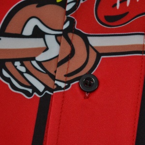 Phong cách thăng hoa đồng phục bóng chày tùy chỉnh dịch vụ OEM màu đỏ và màu đen bóng chày & bóng mềm Jerseys - Product Image 4