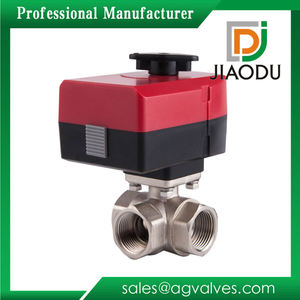 1/2 "3/4" 1 "1 1/4" automático 3 vías 230 V 24 V AC DC motorizado Agua válvula de bola de latón eléctrica - Product Image 1