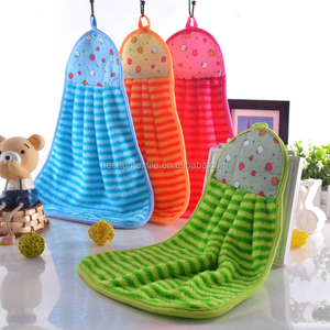 Chinaカスタム厚いサンゴフリースエッジカバーキッチンタオル手布 - Product Image 1