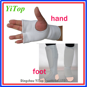 Blanc protège-mains de karaté mitaines, Élastique main mitaines - Product Image 3