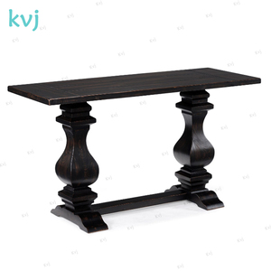 KVJ-8053 Tavolo <span class=keywords><strong>Console</strong></span> in Legno Intagliato Nero Stile Vintage Francese - Product Image 1