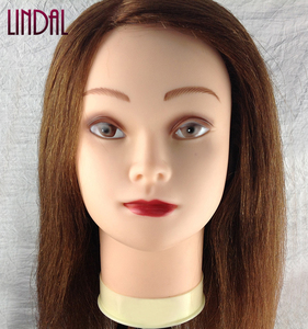 Cabeza <span class=keywords><strong>de</strong></span> Maniquí LINDAL para Peinado, con Cabello Humano Real <span class=keywords><strong>de</strong></span> Alta Calidad, para Prácticas <span class=keywords><strong>de</strong></span> Estilismo - Product Image 1