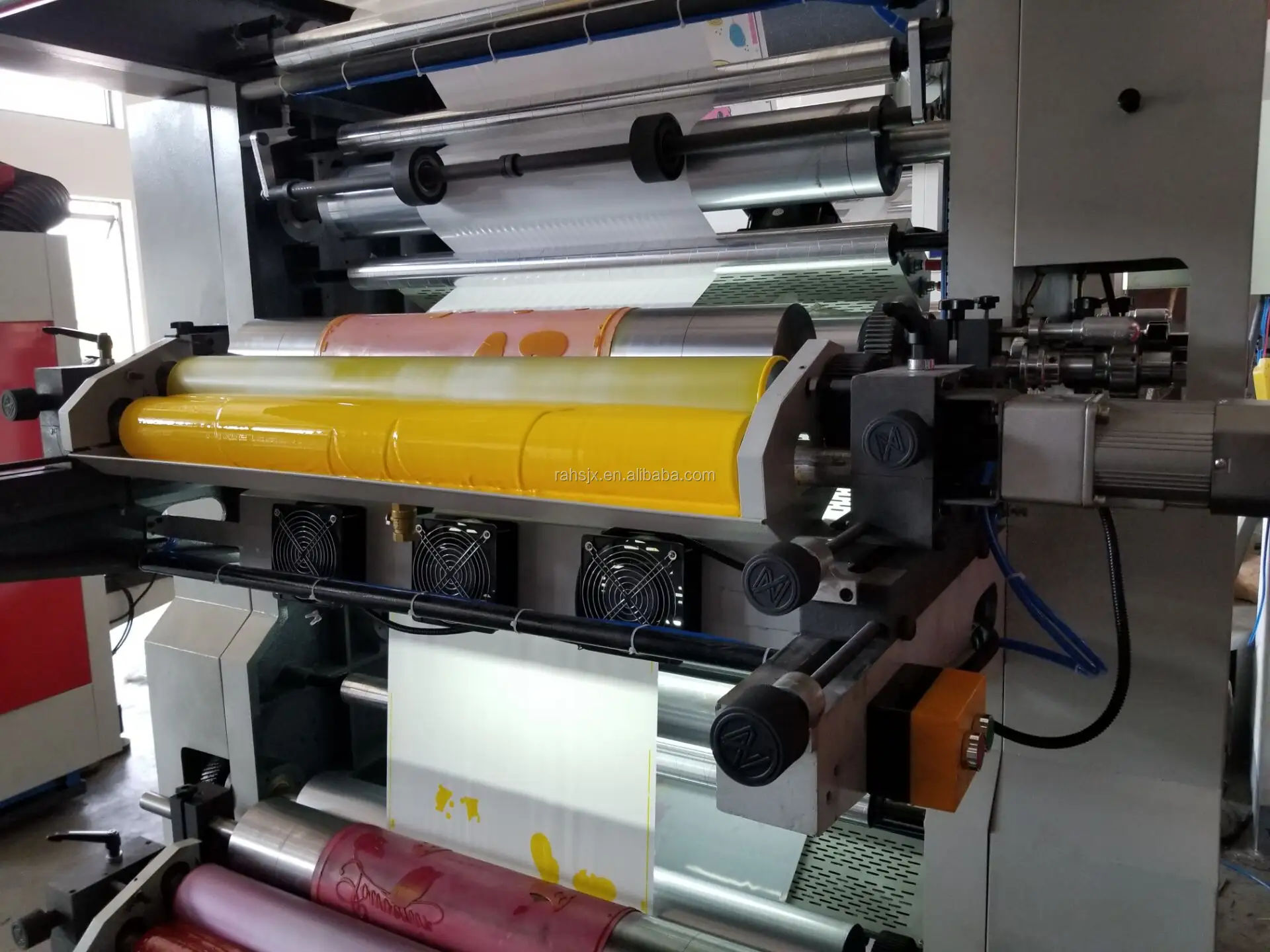 Máquina de impresión flexográfica de papel y película de plástico de seis colores tipo ahorro de costos a la