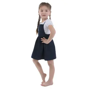 Grosir Butik Baju Anak Splid Warna Gadis Kemeja Denim Tali Putri Gaun Bayi Gadis Musim Panas Pakaian