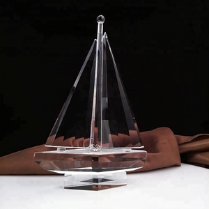 Personalización de nuevo modelo de diseño de cristal de barco de vela/barco modelo para la boda y regalo - Product Image 5