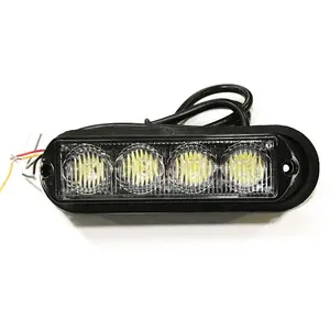 12v 24v 5.5英寸4LED红蓝白绿琥珀色交通警告信号制动发光二极管安全车橙色频闪灯