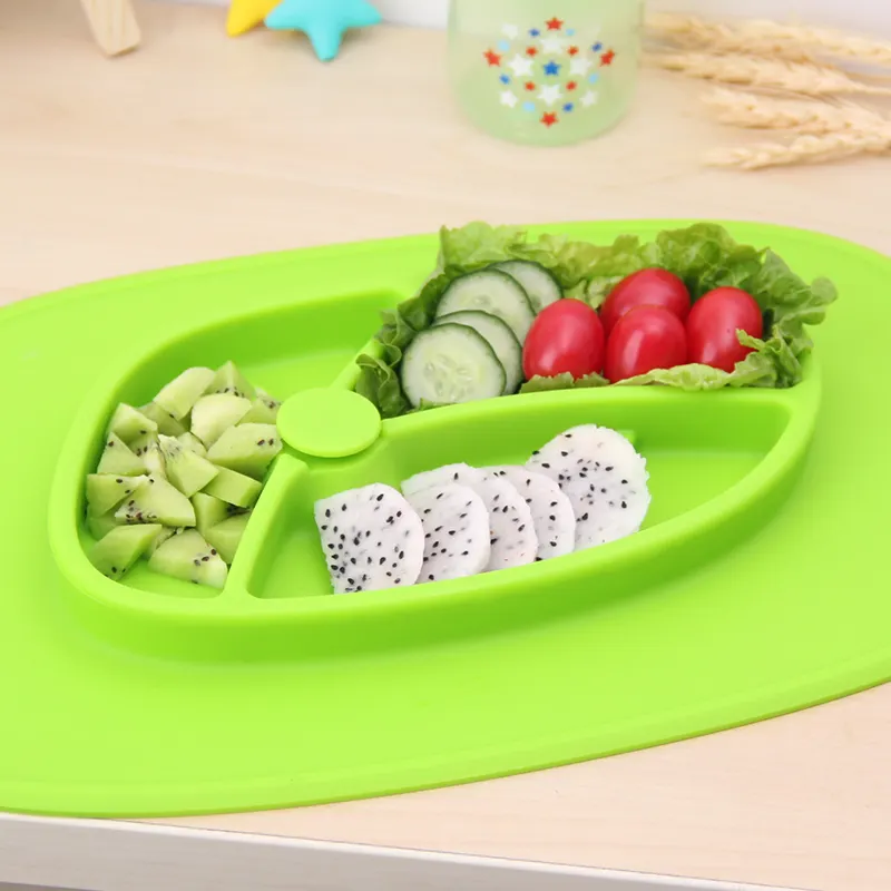 Baby Bowl Suction Plate Customized Design Silicone Kid Fruit Placemat