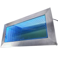Bureau LED interactif moderne en verre avec éclairage intégré et télécommande pour usage commercial dans les bars, centres commerciaux et hôtels