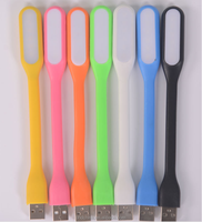 Clé USB colorée et mignonne avec lumière LED flexible, mini clé USB portable, mini lumière LED micro USB pour ordinateur portable
