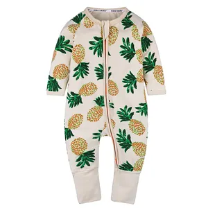 Abacaxi impresso macacão boutique de roupas de bebê de algodão romper menina para 0-24M