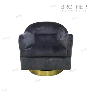 Vente en gros en ligne, salon, hôtel, tissu en velours unique, fauteuil pivotant, accent moderne, chaise de canapé