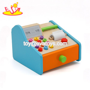 2023 סיטונאי ילדים צעצוע כסף עץ לרשום ילדים עיצוב חדש להעמיד פנים לשחק & preschool צעצוע הטוב ביותר מזומנים קופה w10a065 - Product Image 2