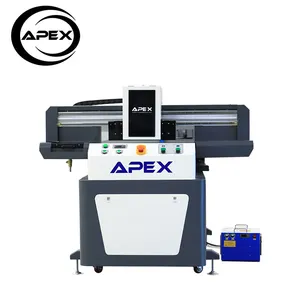 Apex 3D Embossing Uv Flatbed Printer Industriële Printer UV7110 Voor Telefoon Case/Glas/Acryl/Leder Afdrukken