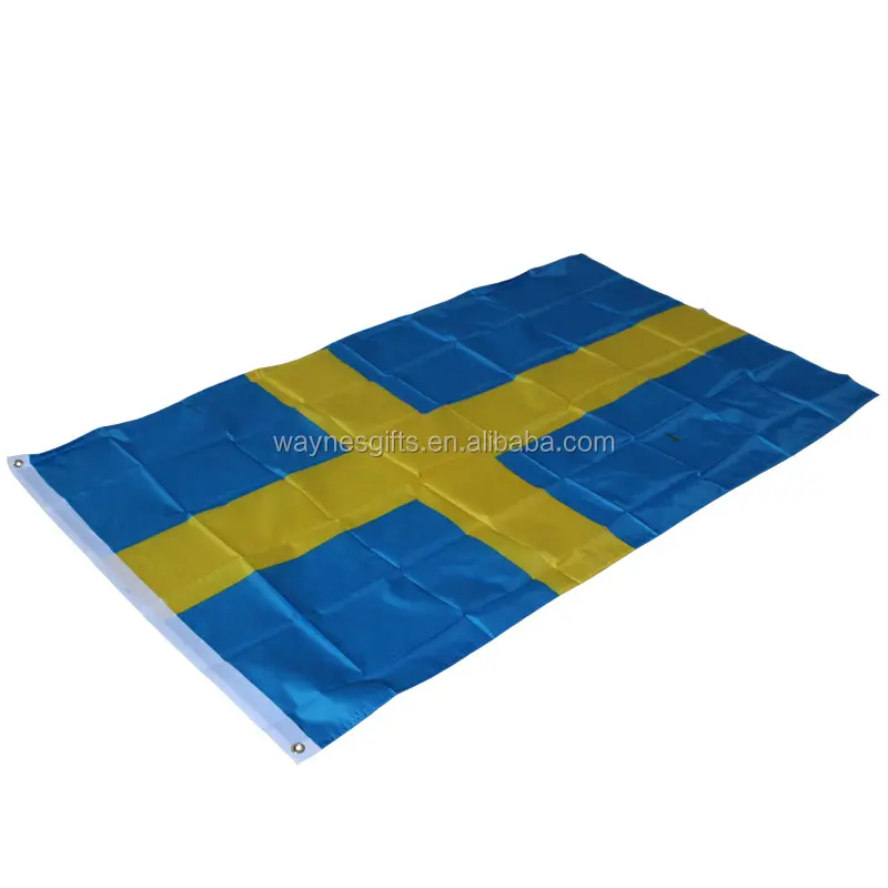 Cổ Phiếu Bán Chạy In 3 * 5ft 100% Polyester Quốc Kỳ Thụy Điển