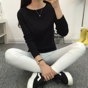 Suéteres y jerséis de punto liso para primavera y otoño, jersey de manga larga para mujer, Tops de tricot para mujer - Product Image 6