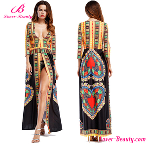 Kein Moq Sommer Schwarz Gedruckt <span class=keywords><strong>Prom</strong></span> Langes Kleid - Product Image 1