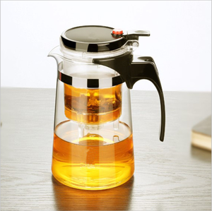 Théière <span class=keywords><strong>en</strong></span> verre bouilloire à feuilles mobiles avec infuseur intégré <span class=keywords><strong>et</strong></span> filtre amovible 800ml - Product Image 3