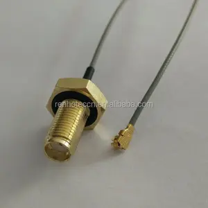 Cable Pigtale UFL a SMA hembra, 75 Ohm, RF, con conector