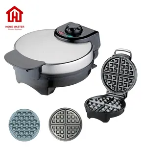 Waffle Maker, Electric Panini Grill With Non-Stick Coated Plates