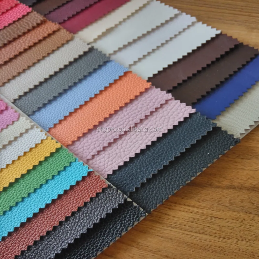 Moda impermeable durable no tejido respaldo PU/PVC cuero sintético para zapatos, sofá