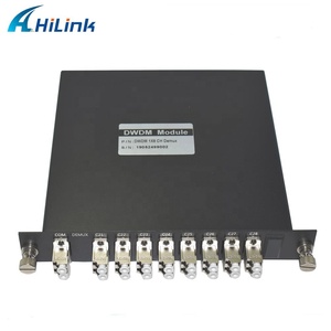 (נמכר זוגות Demux + MUX) סיבים אופטי מרבב DWDM Demux/MUX 1X8 LC/UPC, c21-C28 יחיד סיבי LGX/ABS תיבה