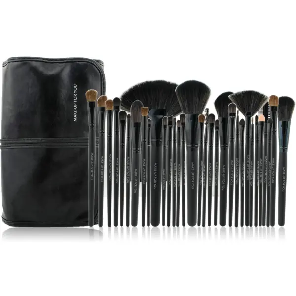 Zwart 2013 China Beste Professionele Make-Up Borstel Set Houten Handvat Custom Logo Make-Up Kwasten/Borstel 32 Stuk