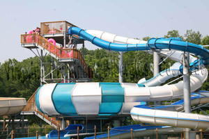 Glissière d'eau commerciale de fibre de verre de frisson extérieur adulte pour des piscines faites d'acier - Product Image 6