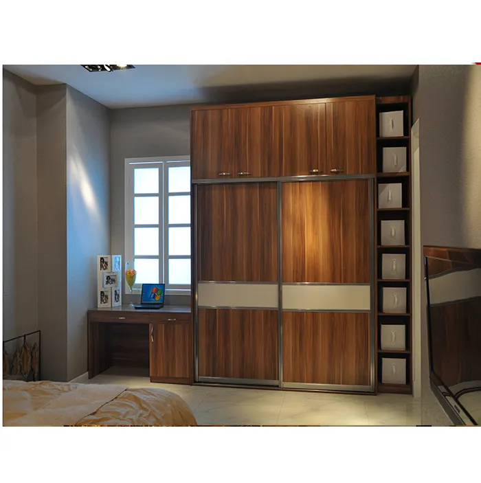 Geleneksel fonksiyonel dolap mobilya Hindistan almirah yatak odası