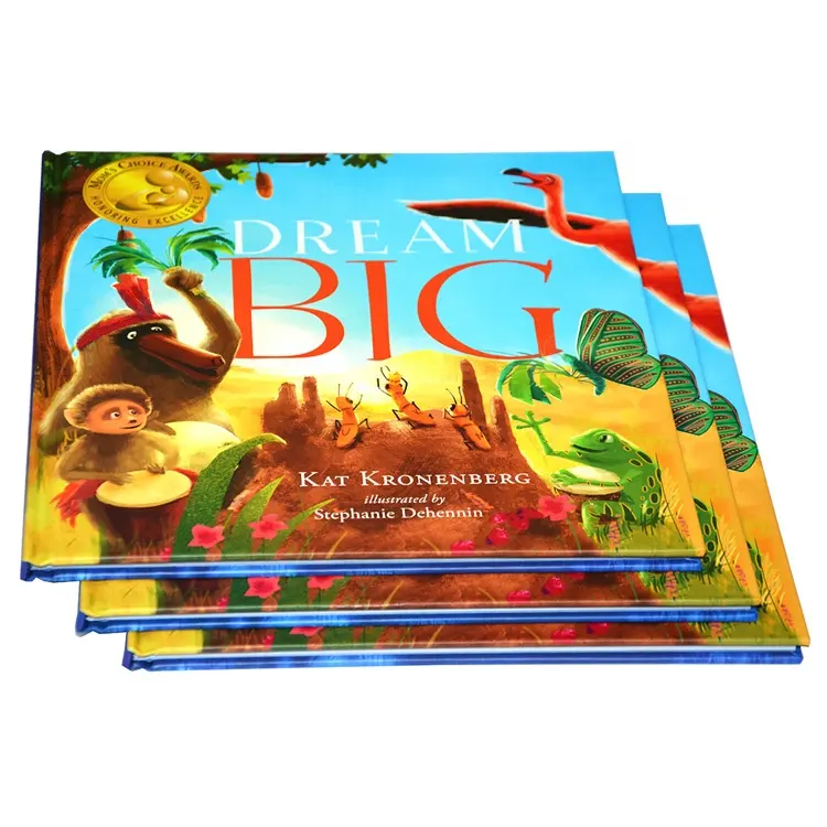 Buku Anak-anak Personalisasi Kualitas Baik Biaya Rendah Layanan Percetakan Buku Kustom Pencetakan Hardcover Spot UV Cetak Offset