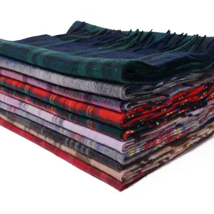 IMF Hot Sell Business Elegant Men Cashmere Scarves Plaid Thick Scarf