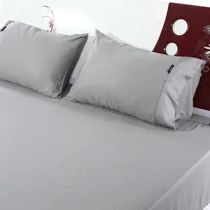 बांस फाइबर फ्लैट बिस्तर शीट बिस्तर सेट लक्जरी दिलासा Bedsheet बिस्तर सेट घर विचार 4pcs Duvet कवर सेट