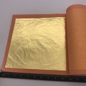 Lámina de Oro Genuino de 22k-23.75k, 160g-180g, Libreta de Transferencia, 10cm*10cm, 25 Hojas/Libreta - Product Image 4