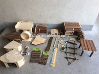 Jouet à mâcher en bois pour hamster, pont à mâcher, rampe pour hamster, tunnel en bois creux, tube pour chinchillas, cochons d'Inde, hamsters nains