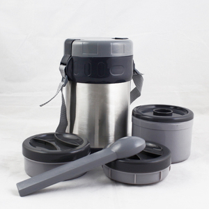 Boîte à lunch portable à 3 étages en acier inoxydable, boîtes à lunch isothermes, boîte à lunch bento à étages - Product Image 2