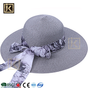 JAKIJAYI encargo baratos últimas verano floppy ala ancha <span class=keywords><strong>playa</strong></span> de la paja <span class=keywords><strong>del</strong></span> visera de sol de papel hecha damas sombreros - Product Image 5