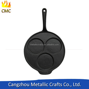 Poêle à crêpes adaptée à toutes les cuisinières et cuisinière à induction, poêle à crêpes Silver Dollar Grill Blini, poêle à œufs à gâteau 3 moules - Product Image 6
