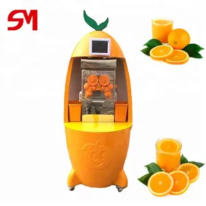 Presse-agrumes automatique de couleur orange en acier inoxydable, équipement à la mode