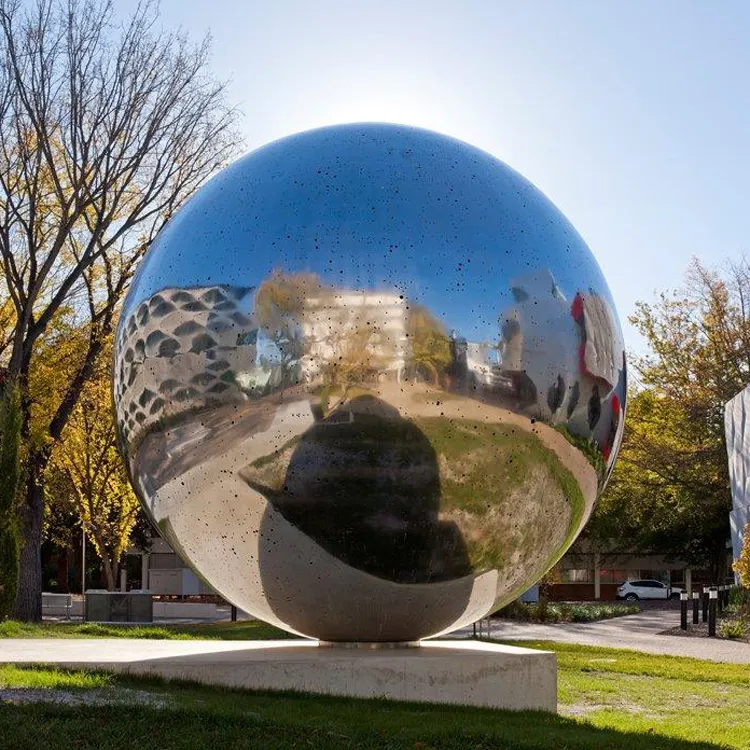 Modern art sculpture garden big stainless steel balls for decoration
