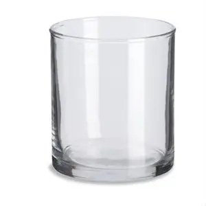 Bougie en verre au motif rétro edison, pot rond vide, 100ml