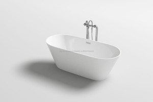 Drain central Autoportant <span class=keywords><strong>Baignoire</strong></span> en Brillant Blanc - Product Image 2