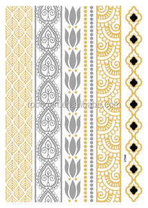 Vt337/2015 mũi tên Nhẫn Ngón tay hình xăm tạm thời Vàng <span class=keywords><strong>Flash</strong></span> kim loại hình xăm Sticker - Product Image 5