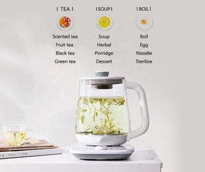 Macchina per la preparazione del tè elettrica di colore bianco <span class=keywords><strong>bollitore</strong></span> per <span class=keywords><strong>teiera</strong></span> in vetro da 1,5 litri e scaldabagno per uso domestico con filtro per il tè - Product Image 5