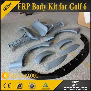 R20 fibra de vidro grande Bodykits com Feders para VW Golf 6 R20