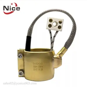 40*40 Industrial electric brass nozzle extruder band heater