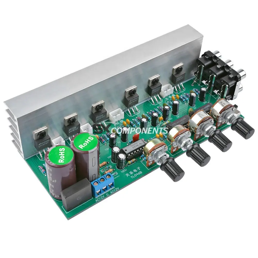 เครื่องขยายเสียง5.1แชนแนล,ซับวูฟเฟอร์ DIY ระบบเสียงลำโพงโฮมเธียเตอร์25W * 6 Super TDA2030 6 Channel Amplifier