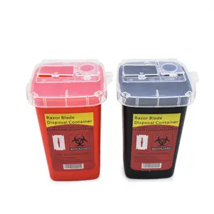 Hot sale medical waste disposal box plastic disposable medical sharps containers