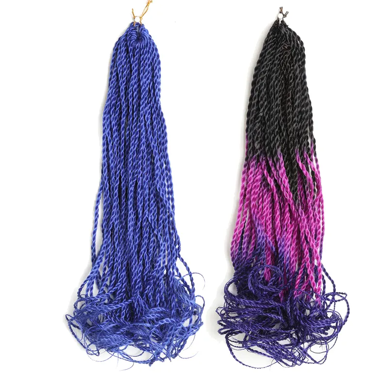 pre-twist loop 22inch 30strands 100gram heat resistant synthetic senegalese twist crochet braid hair