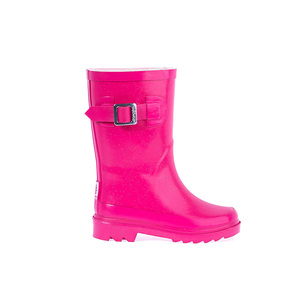 Nueva diseñado OEM servicio niños goma al aire libre marca lluvia <span class=keywords><strong>rosa</strong></span> medio de caucho wellies botas - Product Image 2