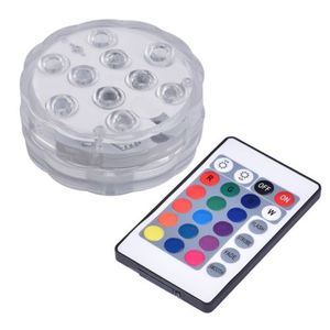 Funciona con pilas 10leds luces sumergibles RGB bajo el agua acuario noche lámparas coloridas piscina <span class=keywords><strong>luz</strong></span> <span class=keywords><strong>para</strong></span> florero de boda - Product Image 1